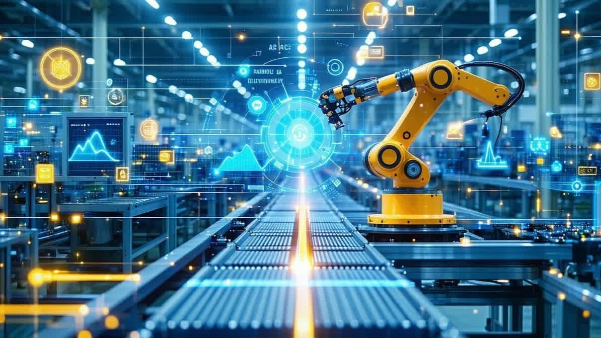 Manufacturing operations and supply chain dashboard with AI forecasting